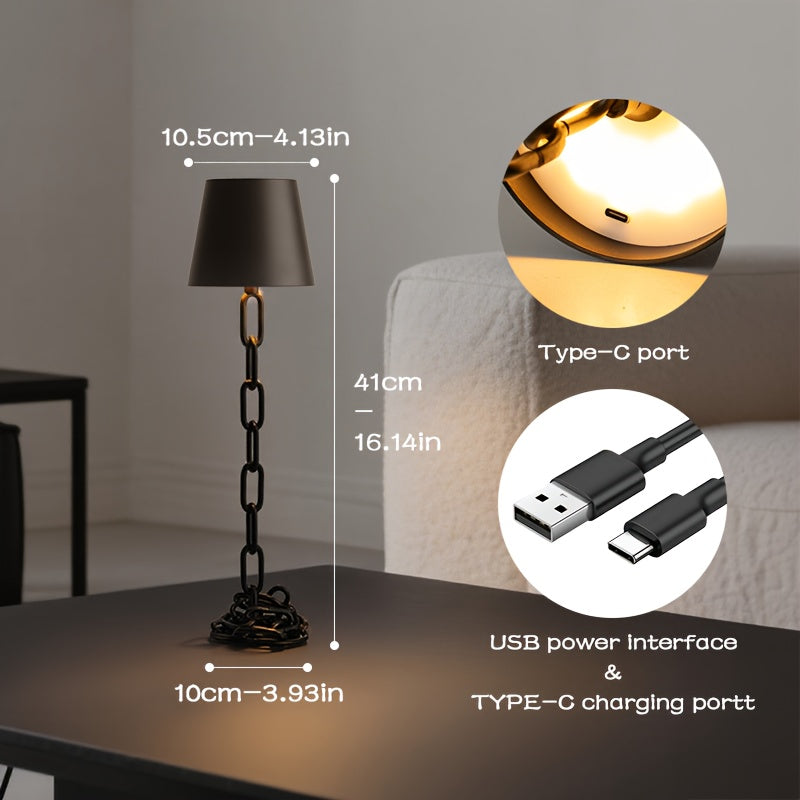 Modern Chain-Link Table Lamp