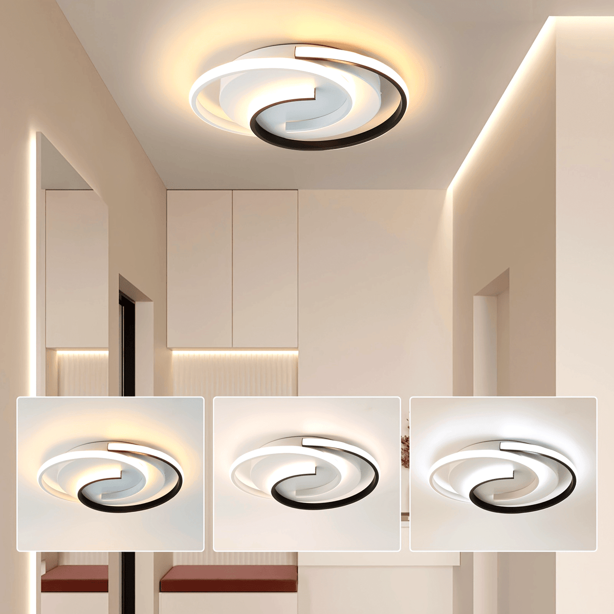 Modern Spiral LED Ceiling Light
