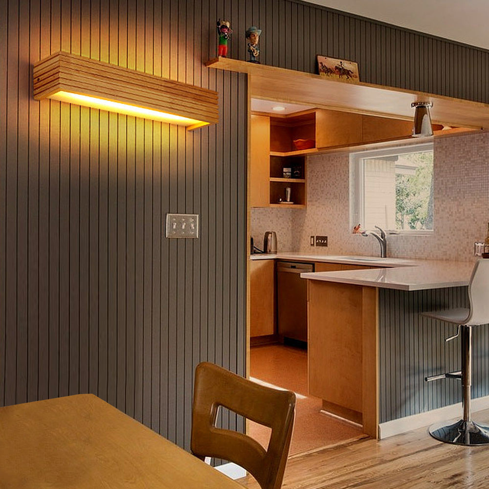Modern Wooden LED Wall Lamp