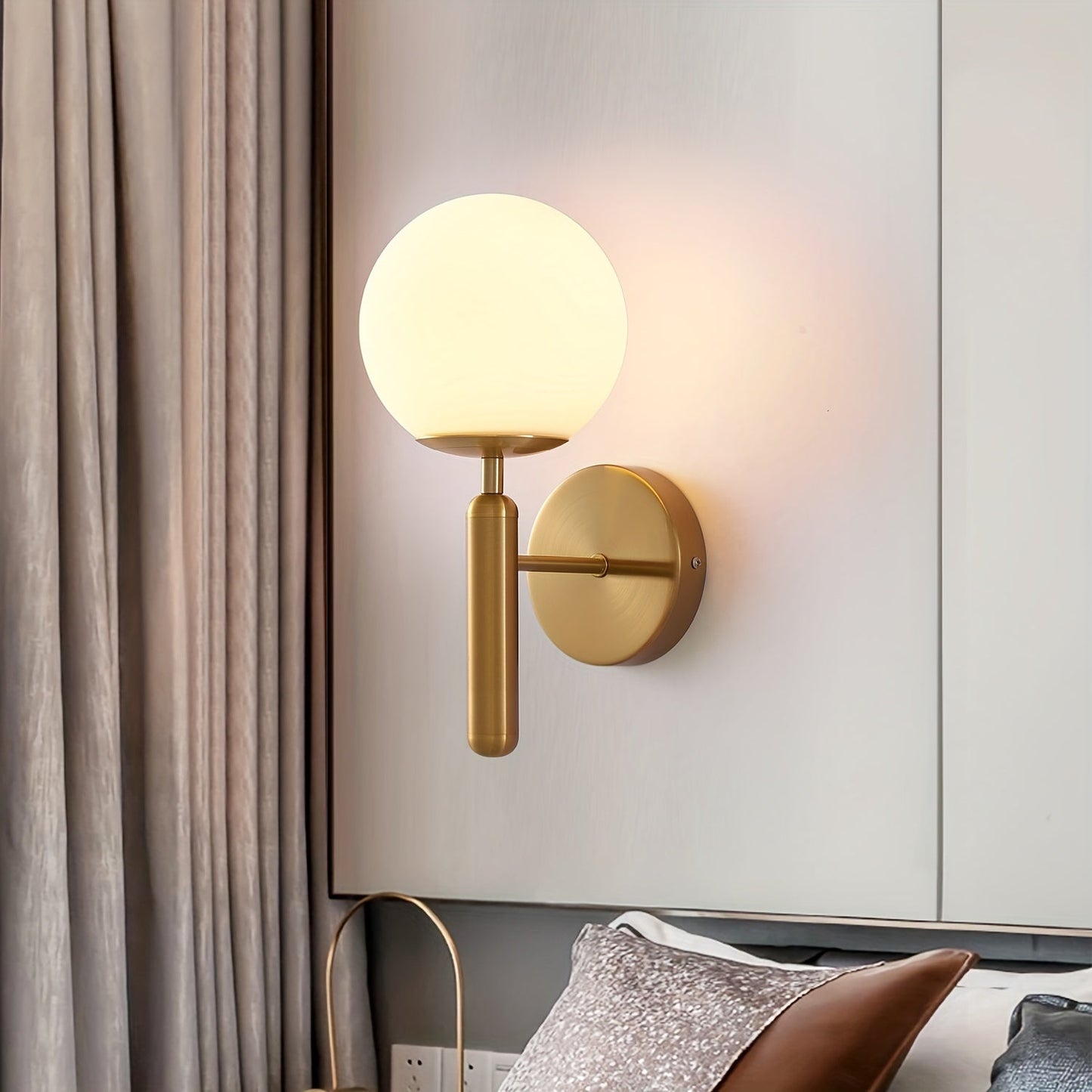 Modern Glass Globe Wall Sconce