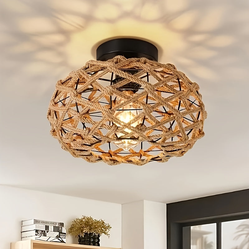 Bohemian Hemp Rope Ceiling Light
