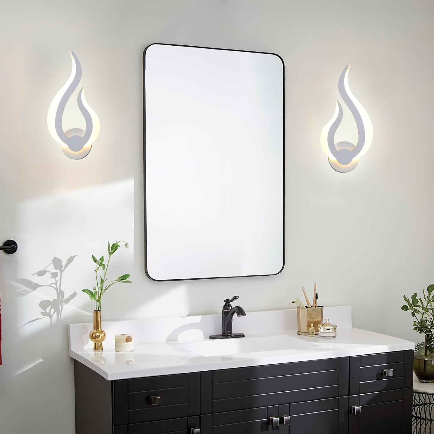 Modern Flame LED Wall Light