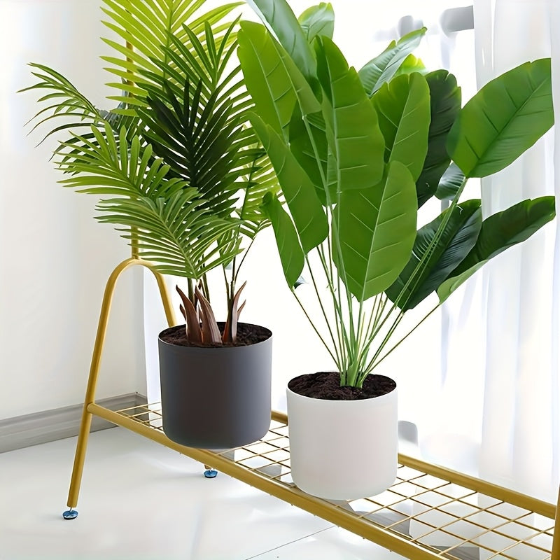 Modern Round Planter with Wooden Legs
