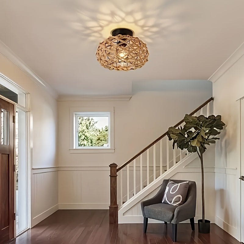 Bohemian Hemp Rope Ceiling Light