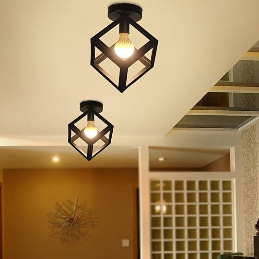Geometric Cube Ceiling Light