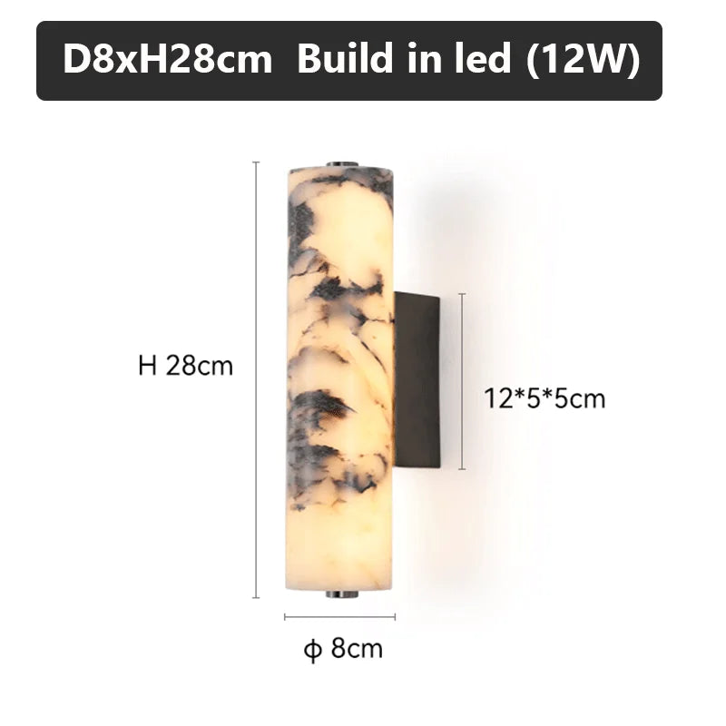 LuxeStone Italian Style Natural Marble Wall Lamp