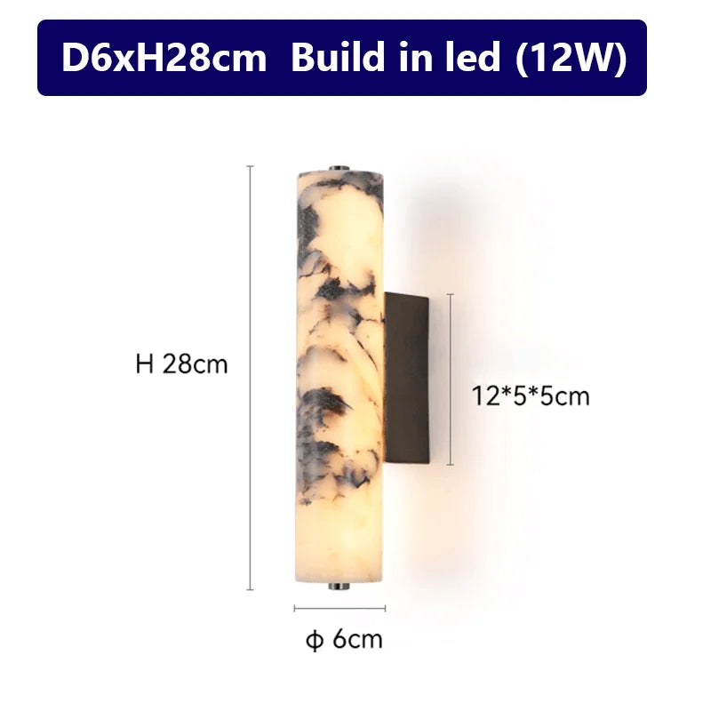LuxeStone Italian Style Natural Marble Wall Lamp