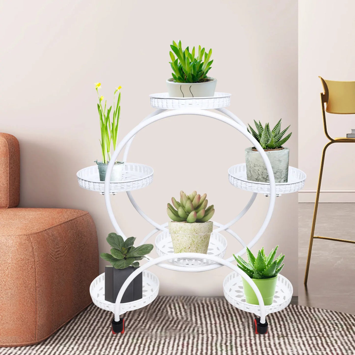 Metal Plant Stand with Wheels