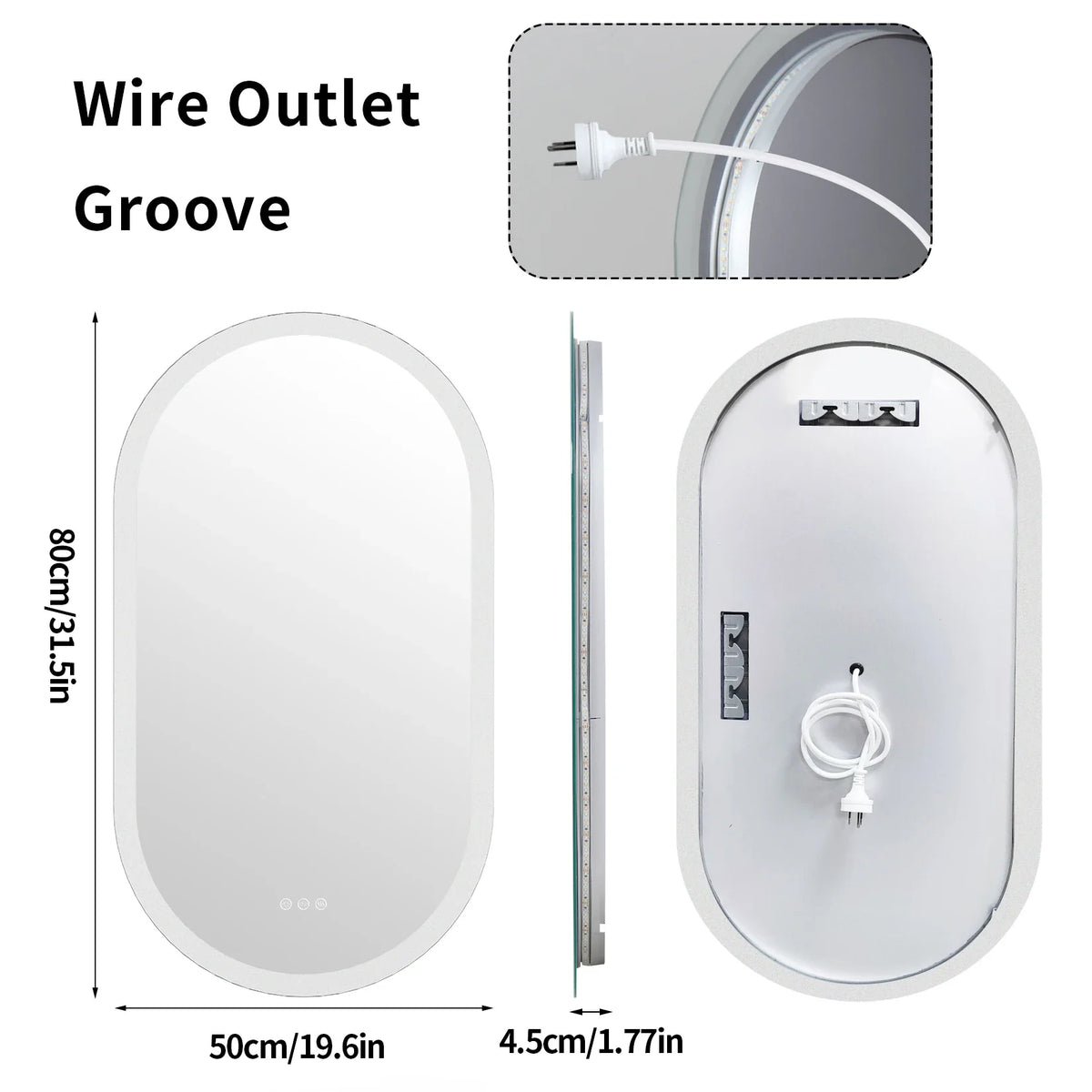 LumoOval Oval LED Bathroom Mirror