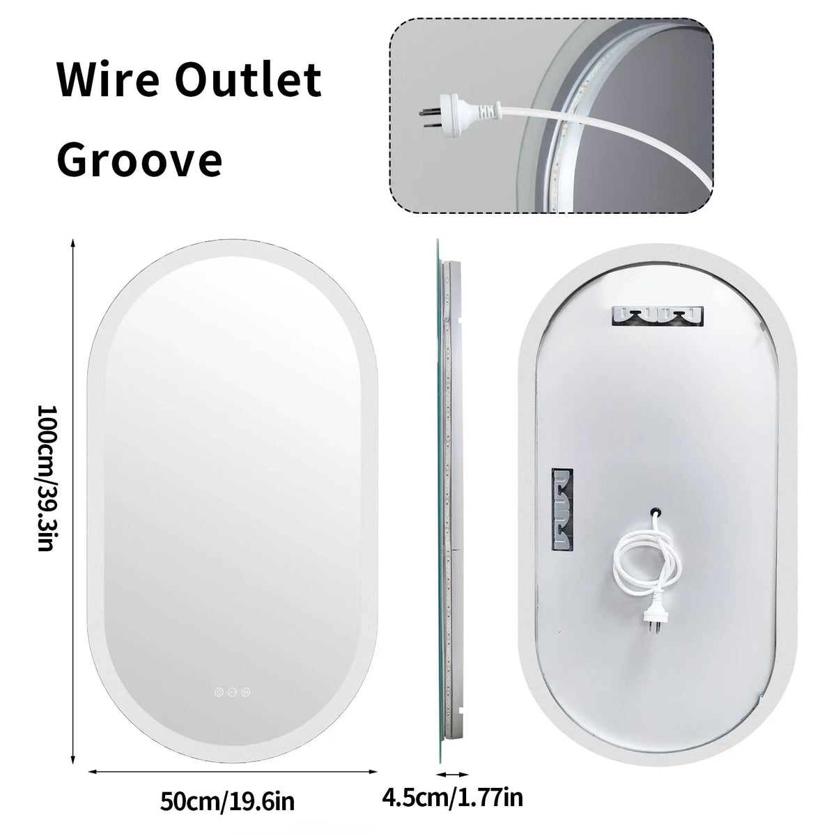 LumoOval Oval LED Bathroom Mirror