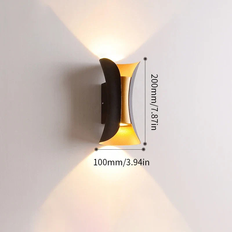 Modern Black & Gold Wall Light