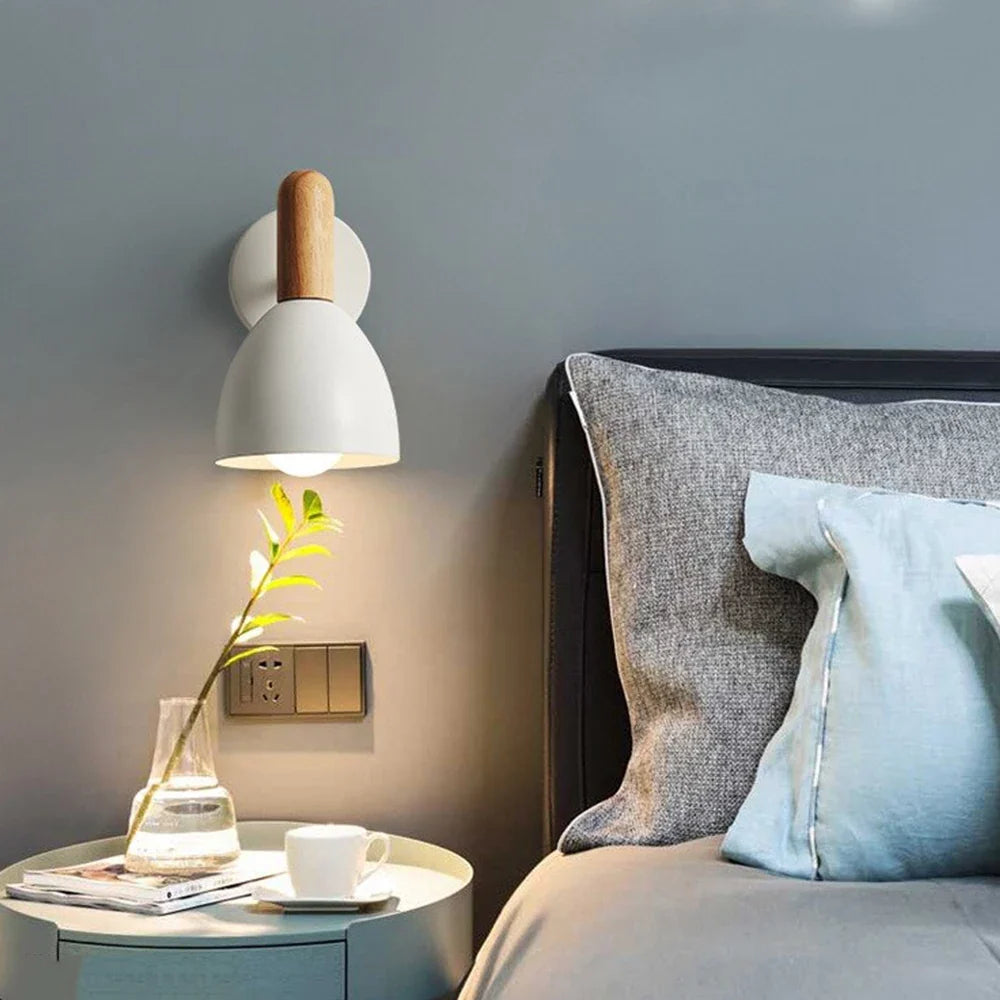 Nordic Wooden Wall Lamp