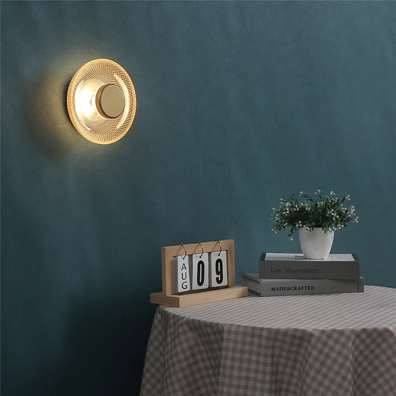 Modern Coloured Glass Wall Lamp