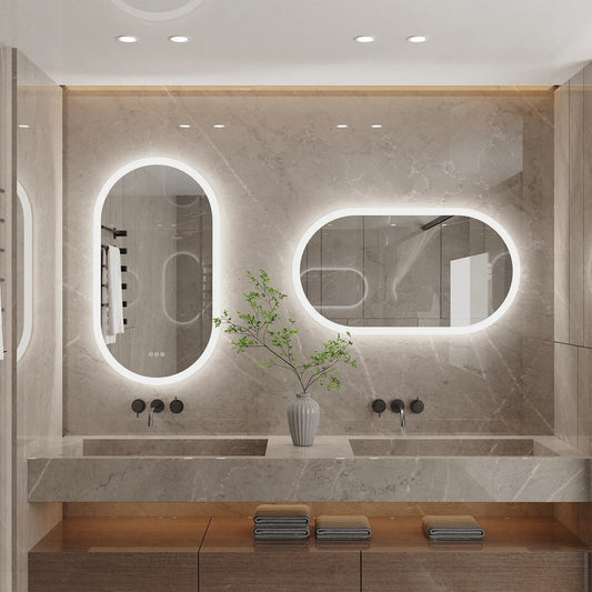 LumoOval Oval LED Bathroom Mirror