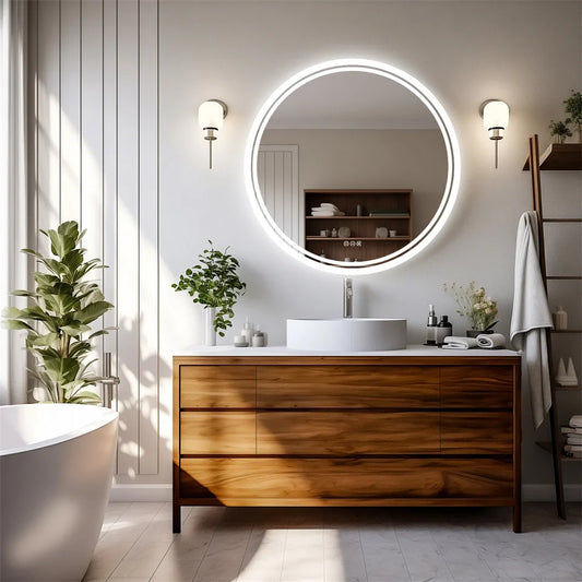 LuvoRound Round LED Bathroom Mirror