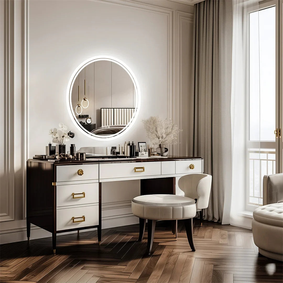 LuvoRound Round LED Bathroom Mirror