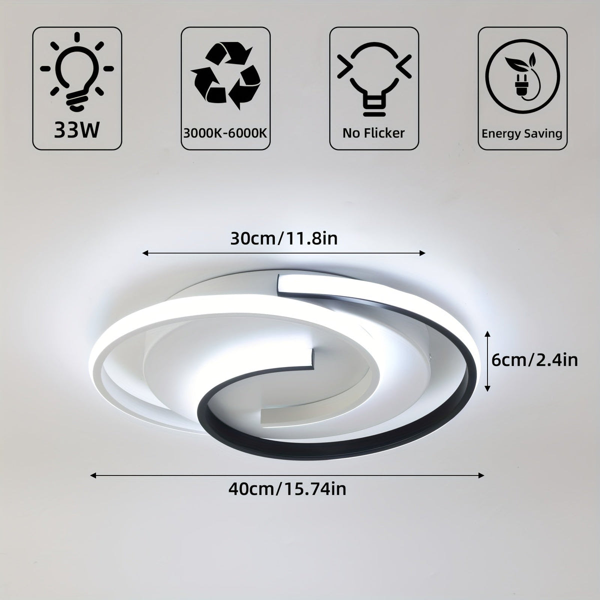 Modern Spiral LED Ceiling Light