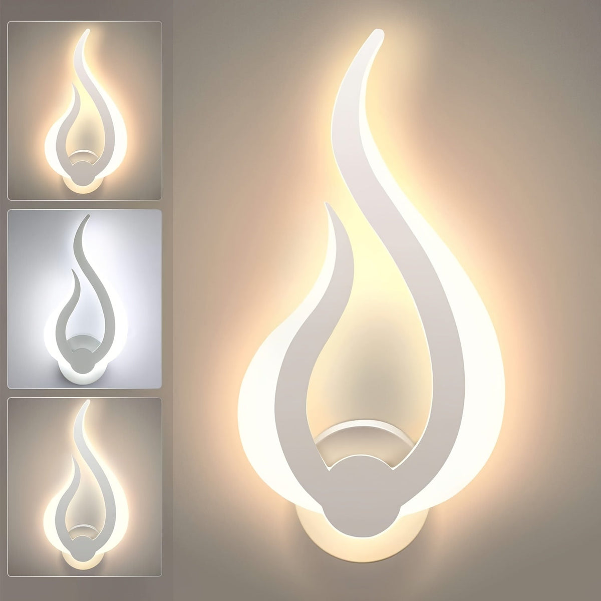 Modern Flame LED Wall Light