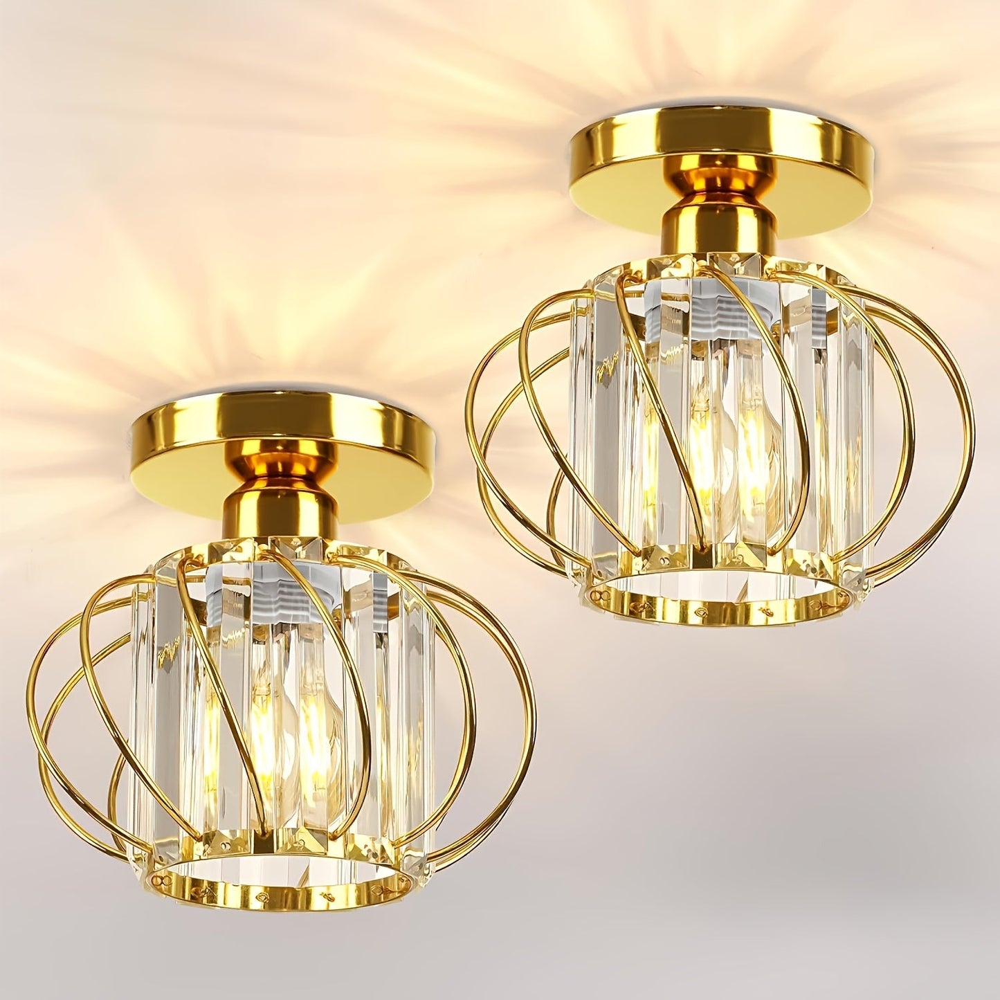 Modern Industrial Cage Ceiling Light