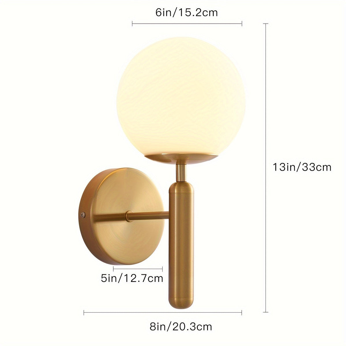 Modern Glass Globe Wall Sconce