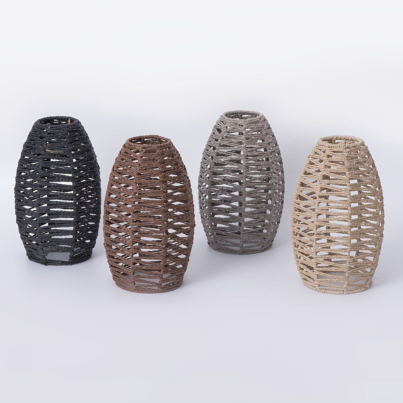 Modern Handwoven Rope Pendant Shade