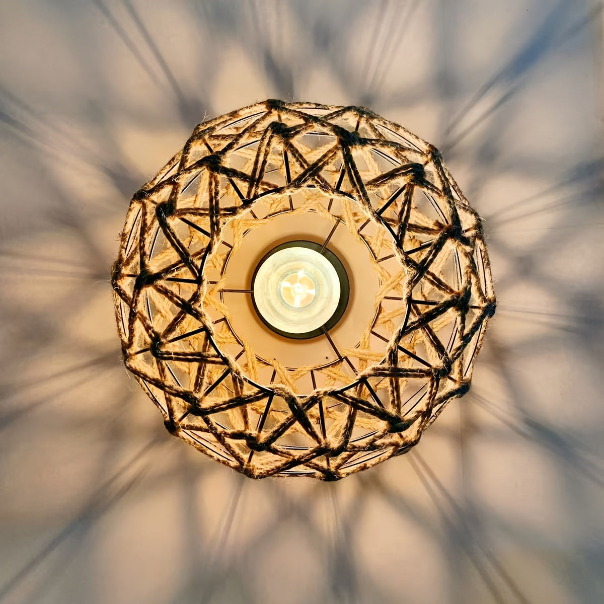 Bohemian Hemp Rope Ceiling Light